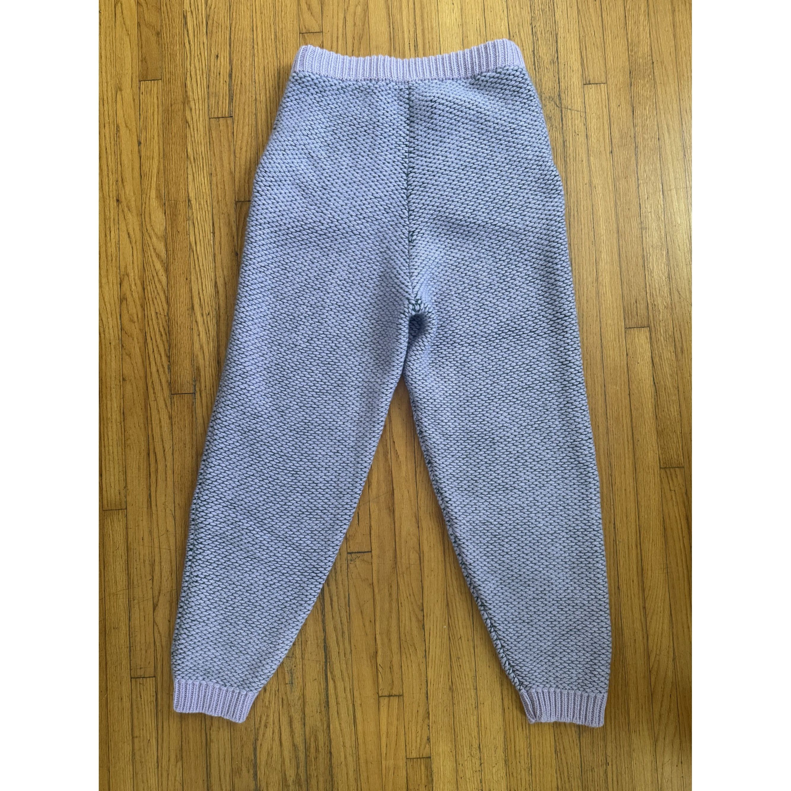 The Elder Statesman The Elder Statesman Women’s Cashmere Sweatpants – Lilac & Fo Size 29" - 4 Thumbnail