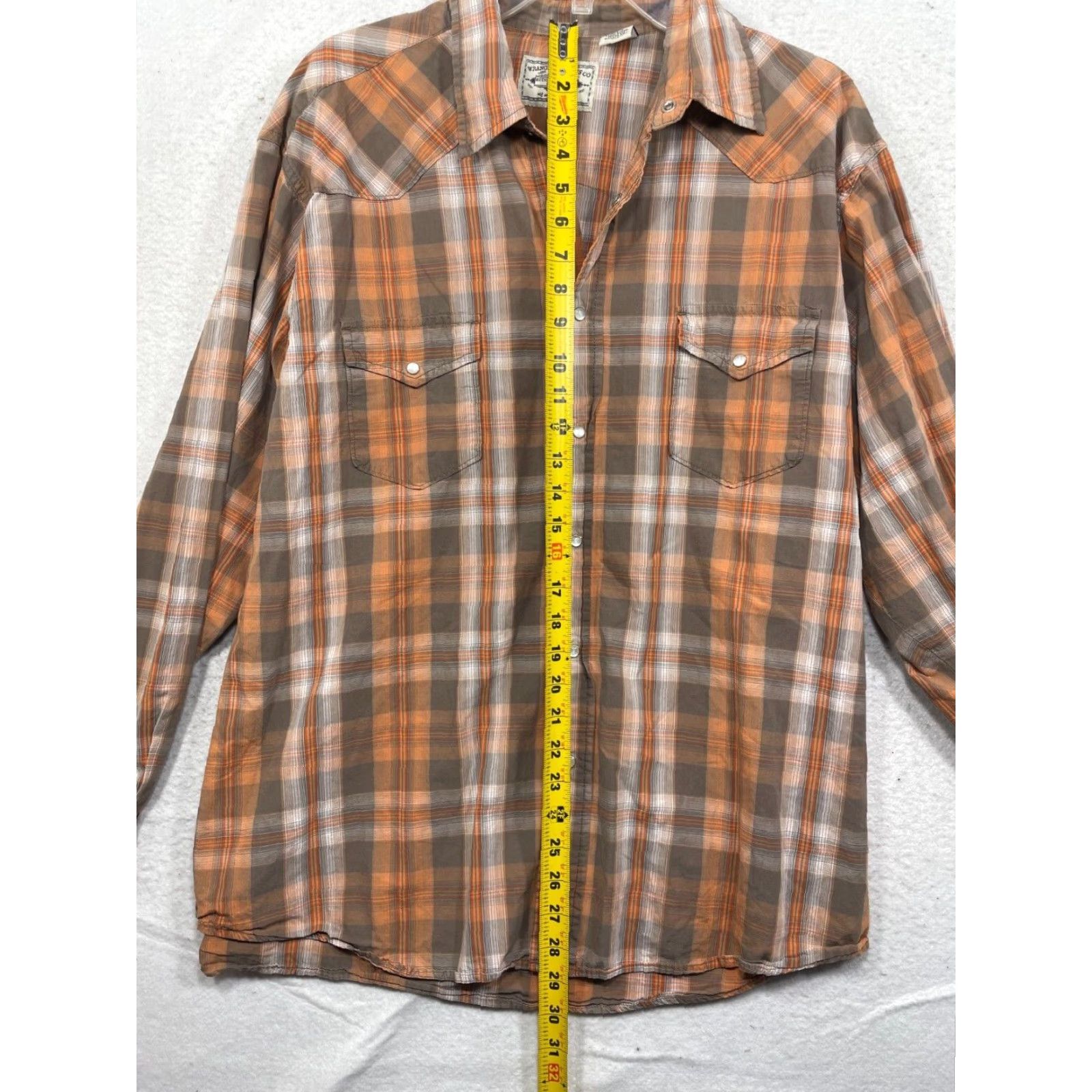 Wrangler Wrangler Shirt Mens XL Long Sleeve Plaid Button-Down Western Casual Multicolor Cotton Denim Pattern 90s Theme Mens Size US XL / EU 56 / 4 - 4 Thumbnail