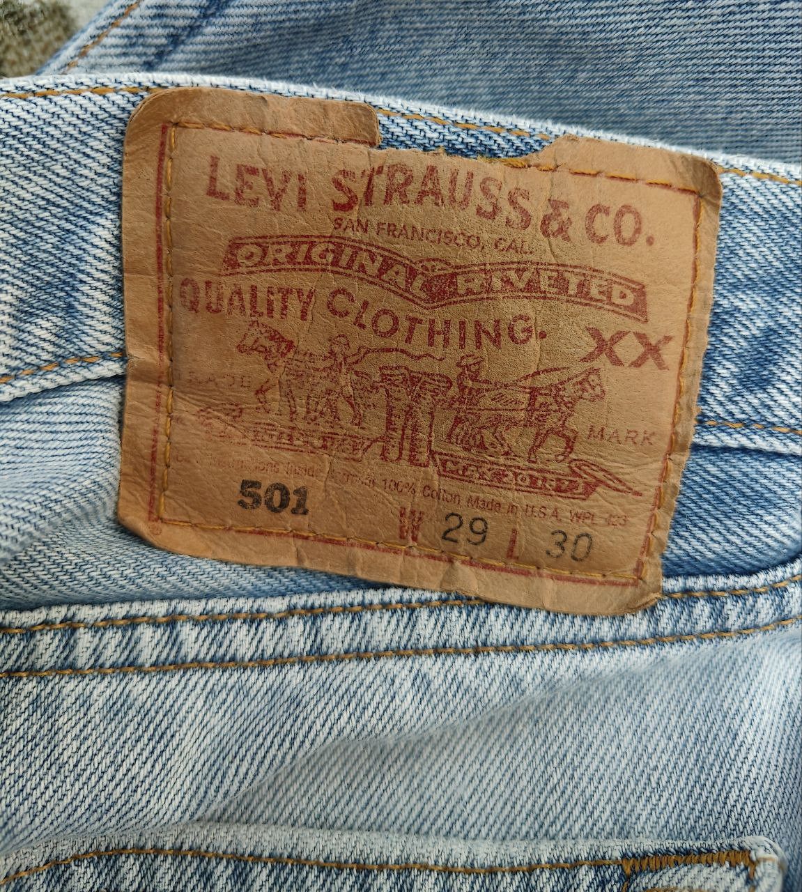 Levi's Vintage Clothing 90s Vintage Levis 501 Distressed Denim Size US 28 / EU 44 - 7 Thumbnail