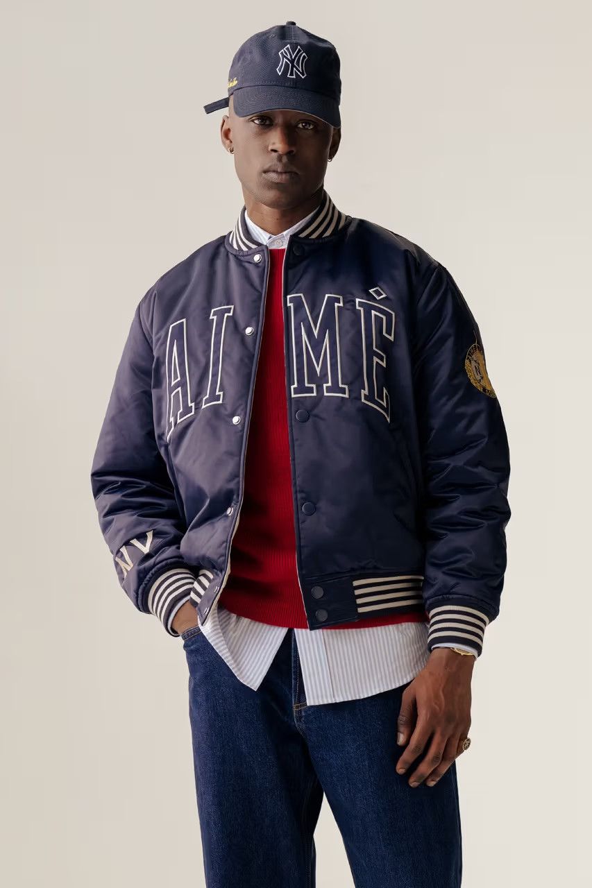ウェア Aime Leon Dore Reversible Varsity Jacket Aime Leon Dore Reversible Varsity Jacket Cream/Green Men's