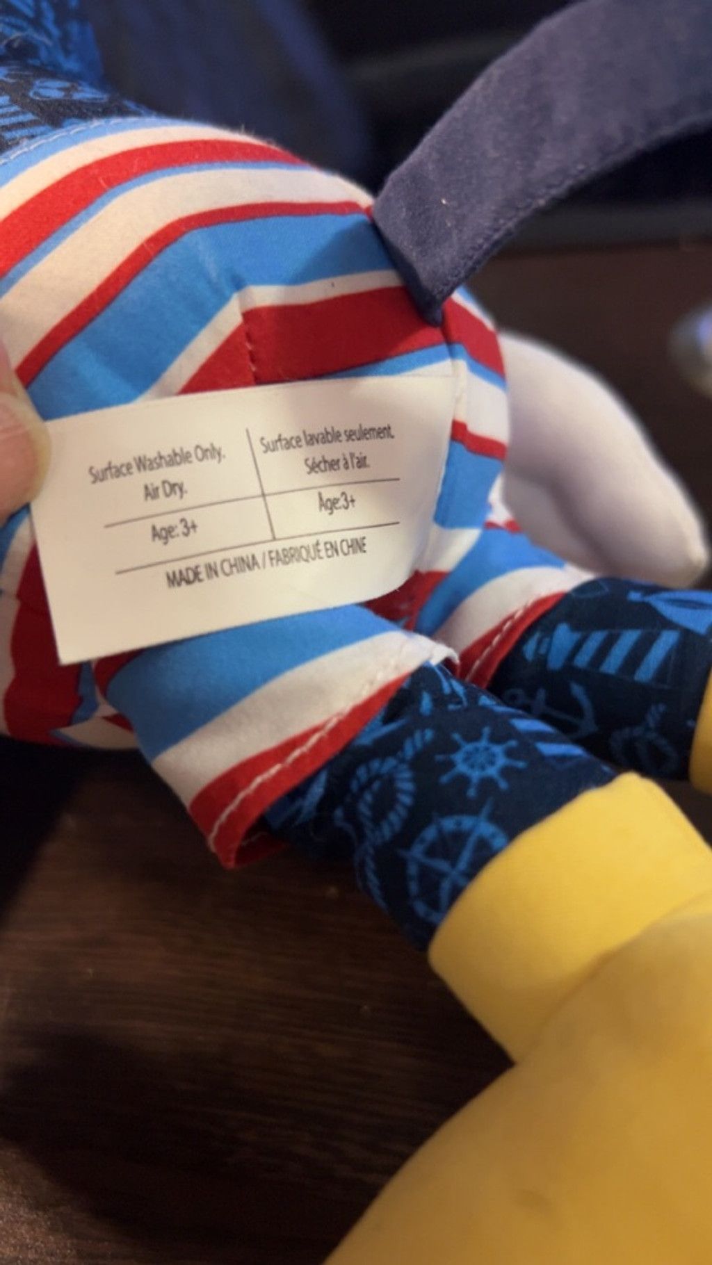 Disney Boys Disney Mickey Mouse Stuffed Animal One Size Blue White Size ONE SIZE - 7 Thumbnail