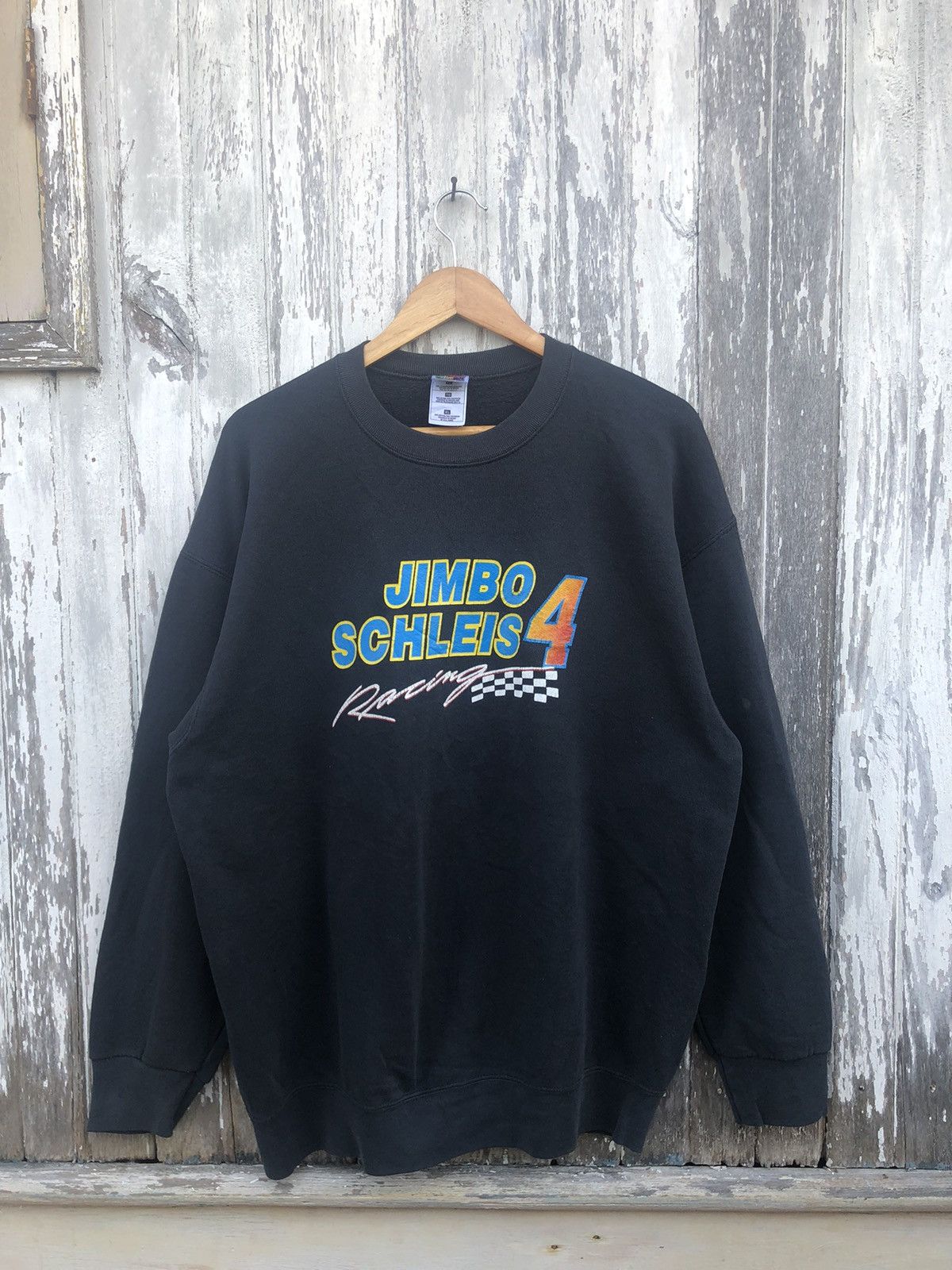NASCAR × Vintage 🔥Vintage Y2K🔥Jimbo Schleis #4 Nascar Racing Sweatshirts Size US XL / EU 56 / 4 - 1 Thumbnail