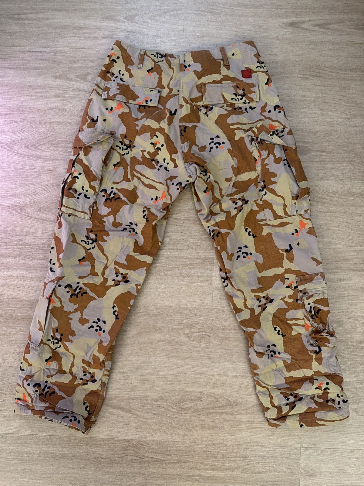 CLOT Clot Beige and Orange Camo Cargo Pants Size US 33 - 3 Thumbnail