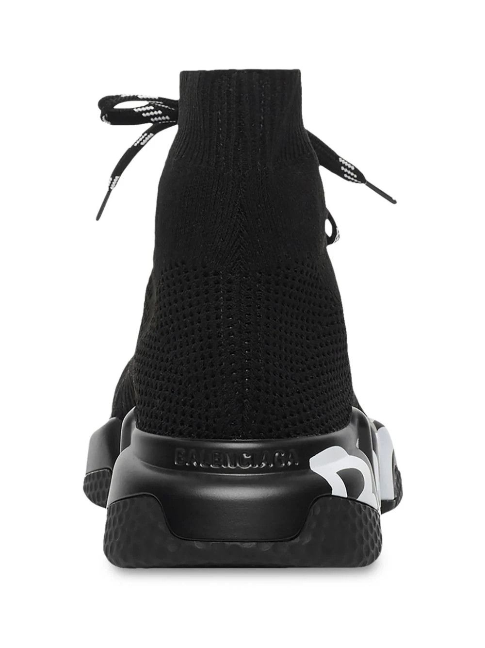 Balenciaga o1in1g0924 Speed Lace-Up Graffiti Sneaker in Black Size US 8 / IT 38 - 3 Thumbnail