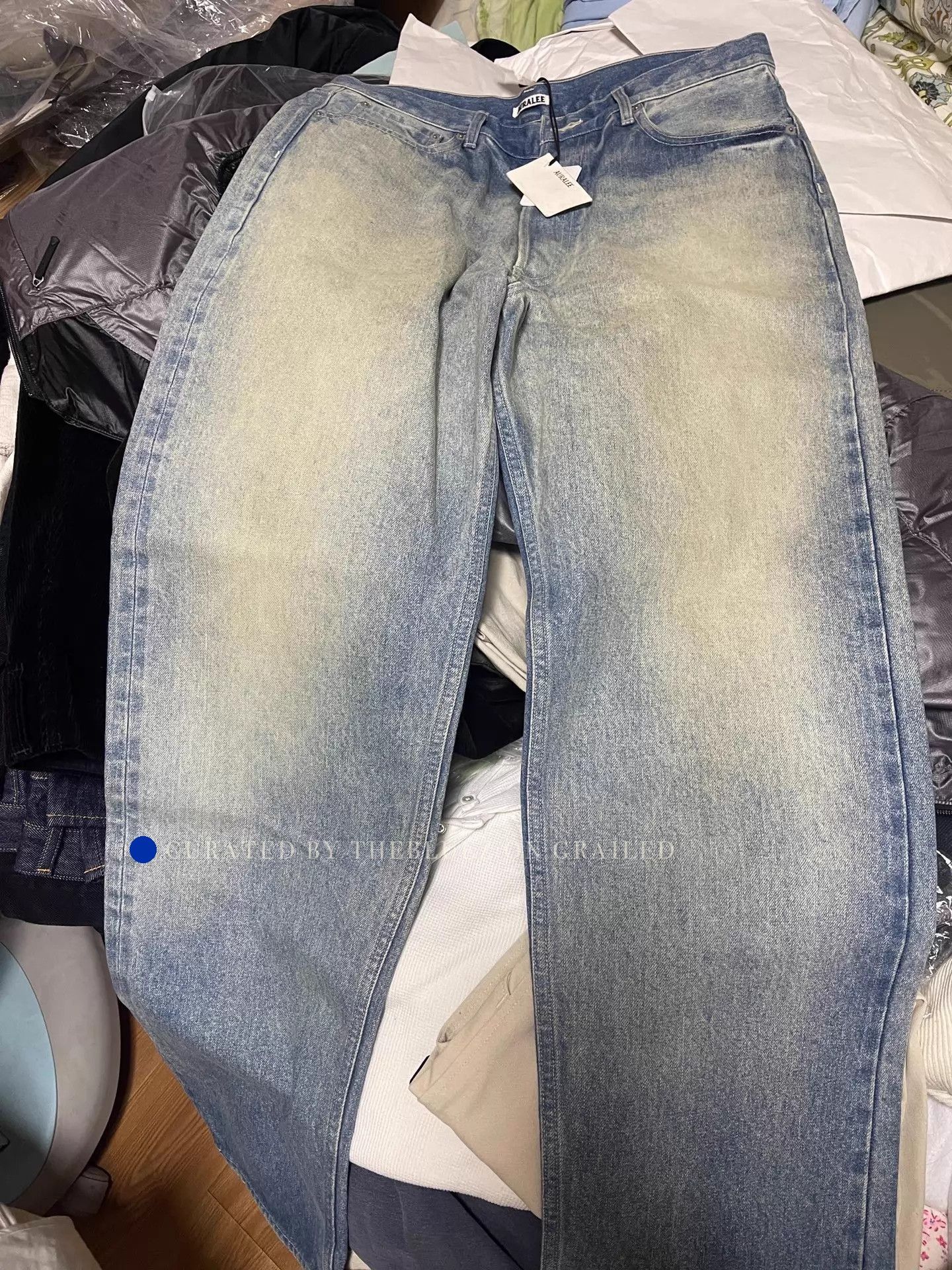 Auralee Faded Heavy Wide Denim Jeans in Blue Size US 36 / EU 52 - 1 Thumbnail