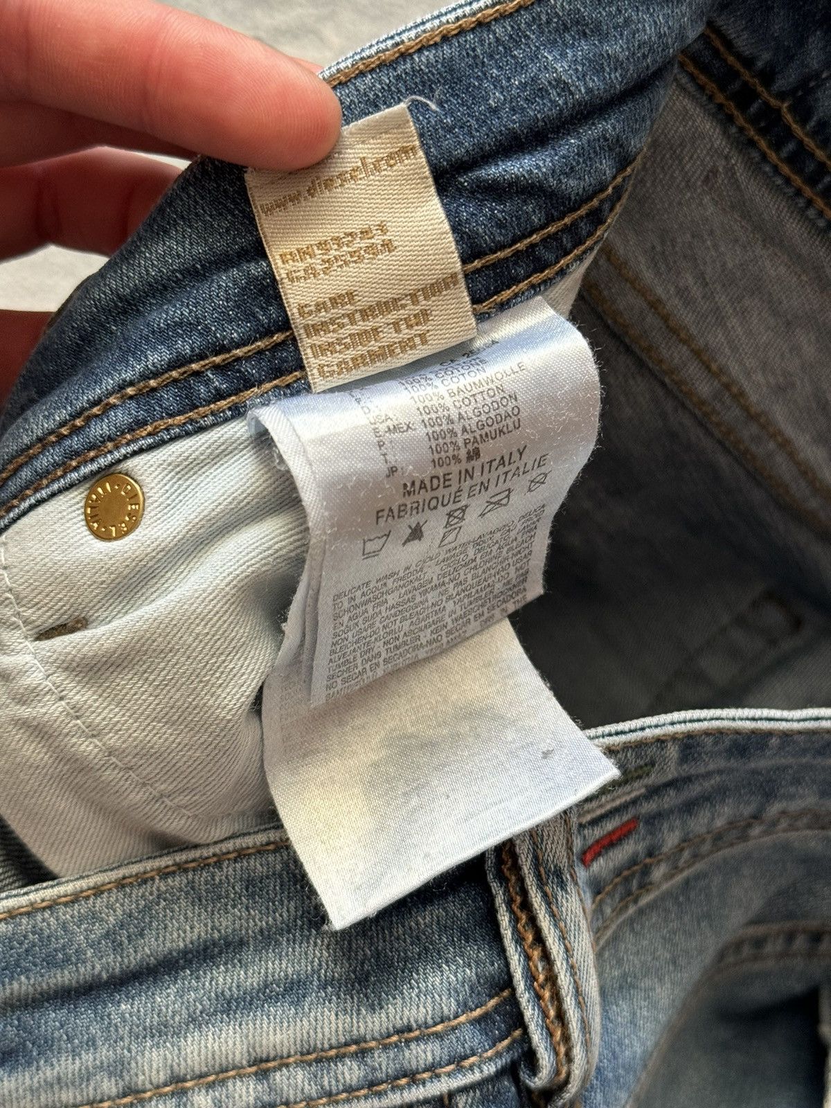 Diesel × Diesel Black Gold Diesel 34/30 denim pant trouser Jean chino distressed y2k Size US 34 / EU 50 - 9 Thumbnail