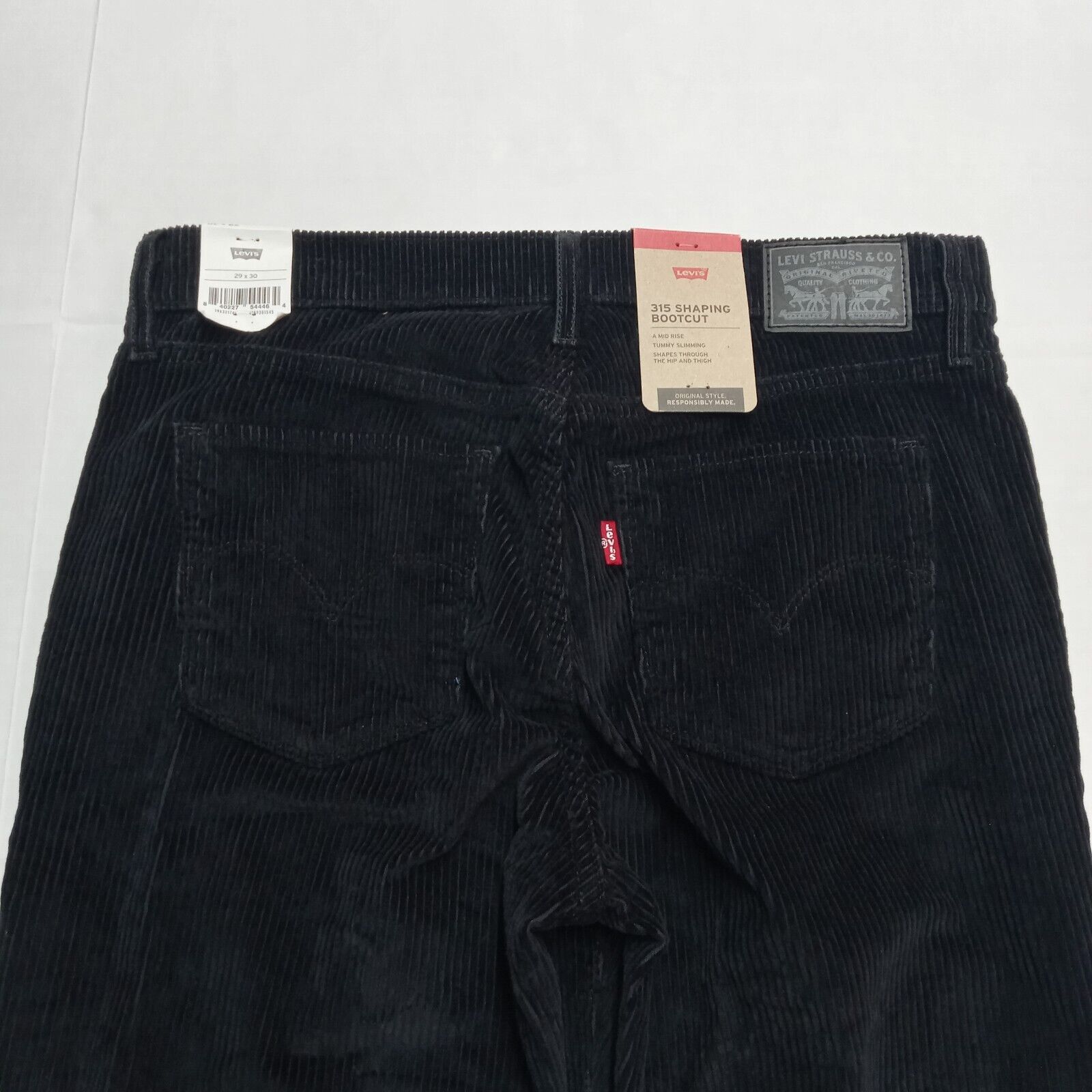 Levi's Levi’s 315 Bootcut Corduroy Women’s Sz 29x30 Black IRREGULAR Size 29" - 7 Thumbnail
