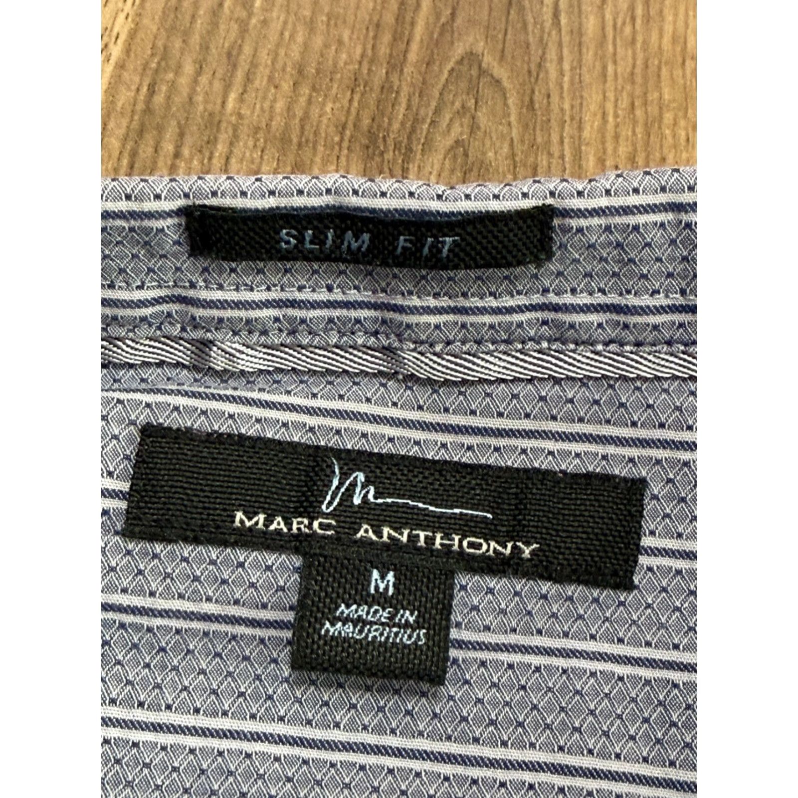 Marcs Marc Anthony Shirt Men’s Size M Blue Long Sleeve Button-Up Shirt Size US M / EU 48-50 / 2 - 5 Thumbnail