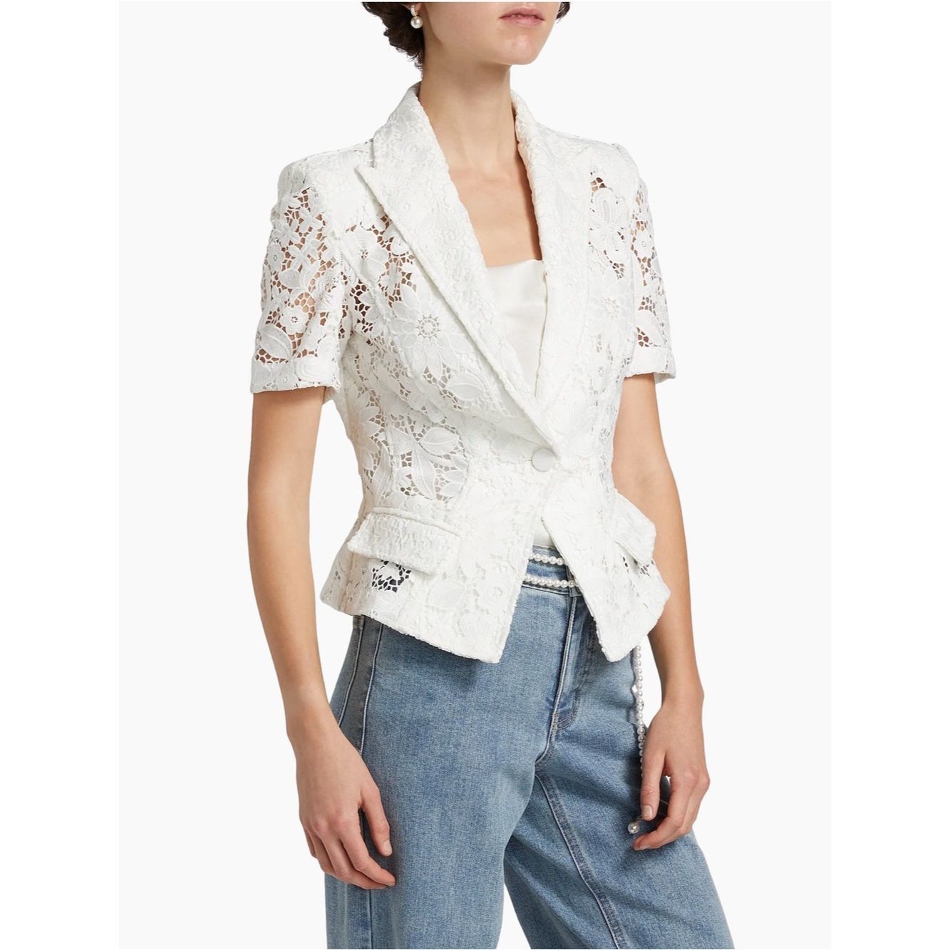Generation Love Generation Love Melbourne Lace Blazer NWT White Size XL Sho Size XL / US 12-14 / IT 48-50 - 2 Thumbnail