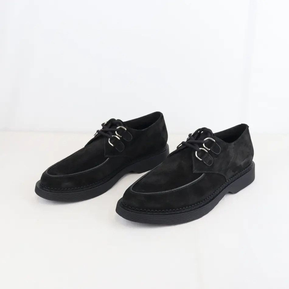 Saint Laurent Paris o1rshd1 Teddy 10 Suede Cashmere Opera Boots in Nero Size US 8.5 / EU 41-42 - 2 Thumbnail