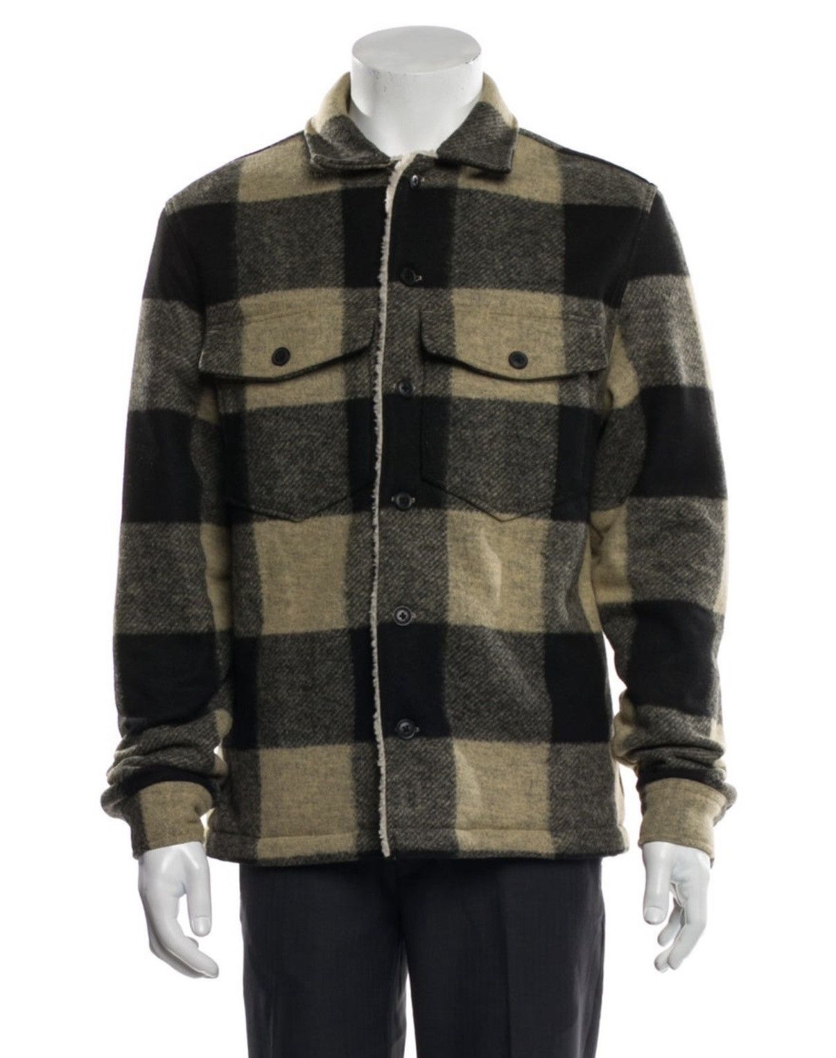 Allsaints Allsaints Drexel Plaid Shearling Jackrt Size US XS / EU 42 / 0 - 1 Thumbnail