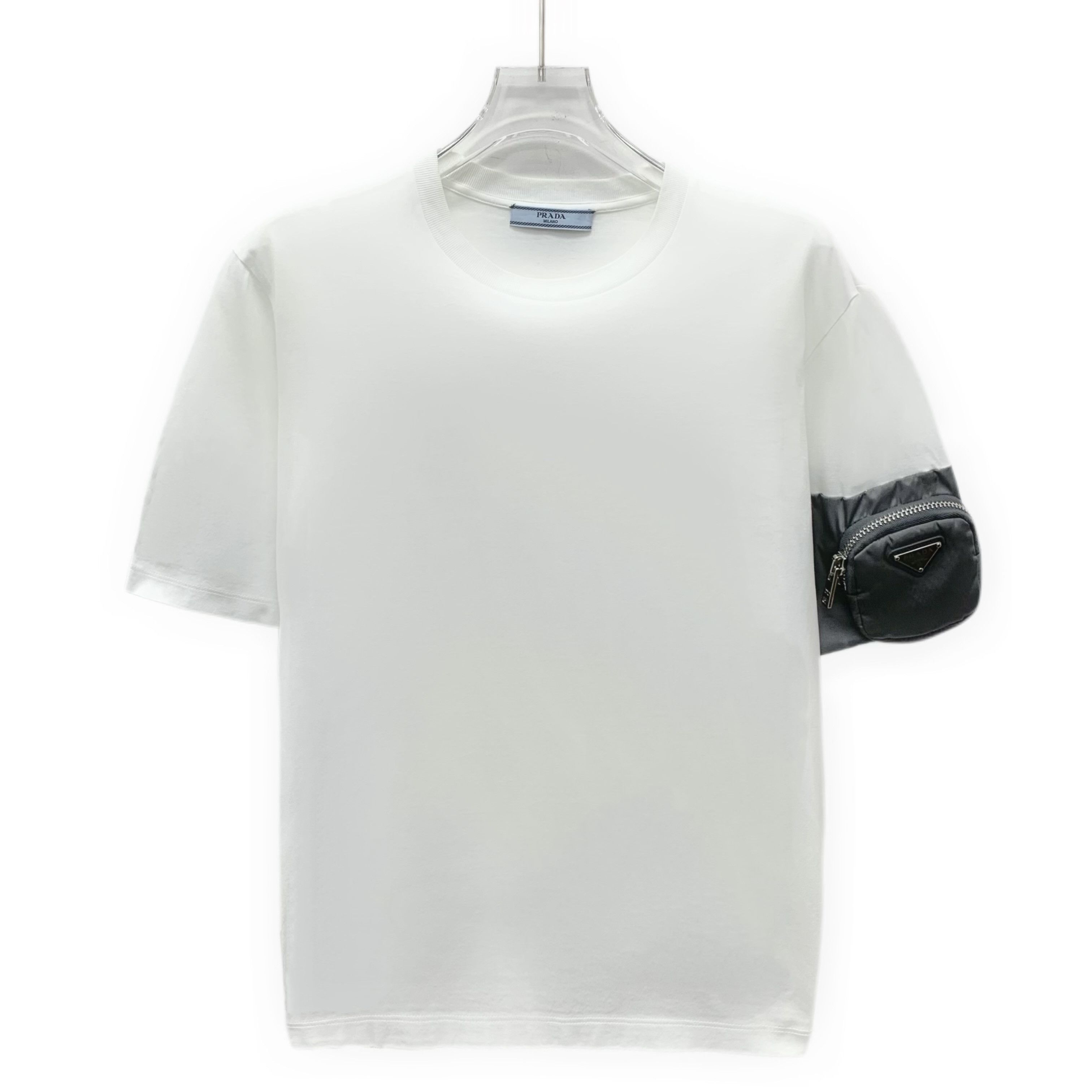 Prada Prada Triangle Pocket T-Shirt White (XS) Size US XS / EU 42 / 0 - 1 Thumbnail