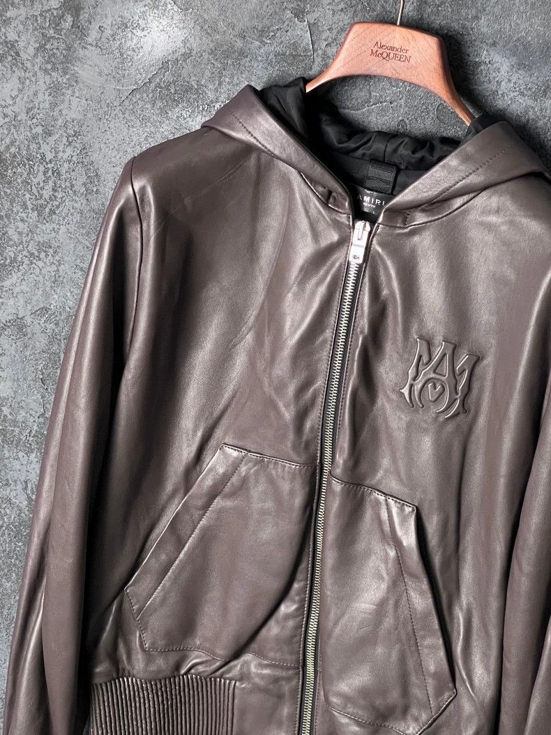 Amiri AmiriCoffee-colored sheepskin hooded leather jacket 2503-Ne Size US M / EU 48-50 / 2 - 5 Thumbnail