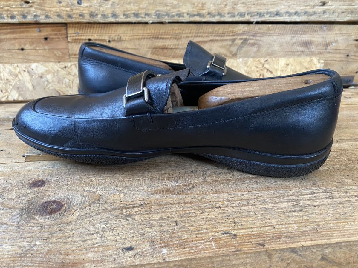 Prada Prada horsebit black leather logo loafers sz uk6.5 Size US 7.5 / EU 40-41 - 13 Thumbnail