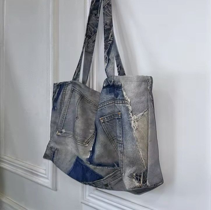 Japanese Brand printed denim shoulder bag Size ONE SIZE - 3 Thumbnail