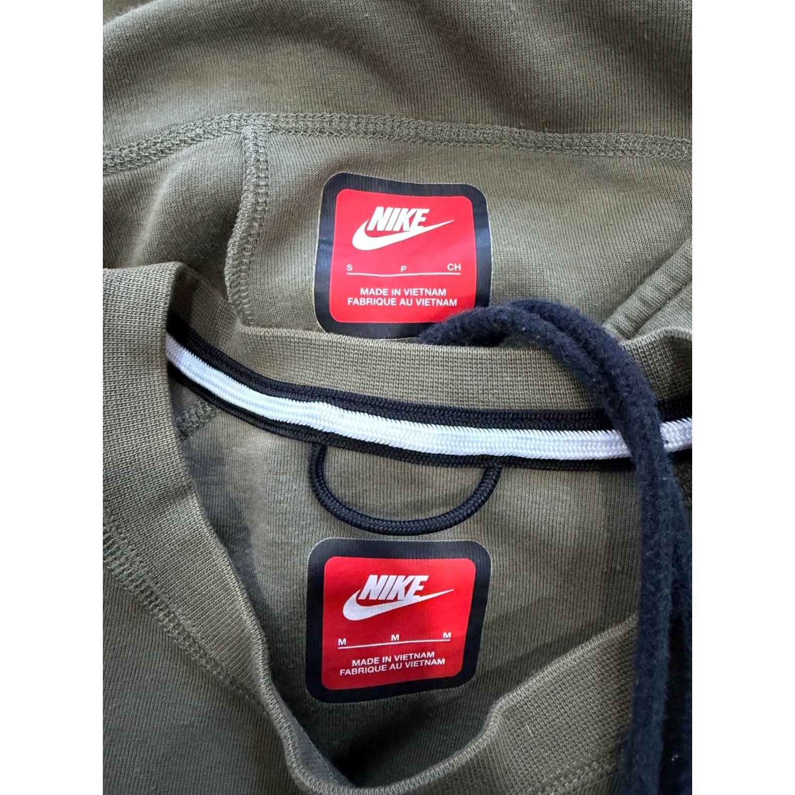 Nike Nike Sportswear Tech Fleece Green Tracksuit Sweatshirt & Track Pants 2 Piece Men S/M Slim Zip Pockets Hooded Olive Size US 29 - 3 Thumbnail