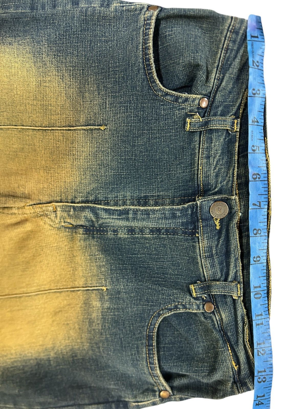 Designer Vintage Anchelli Paris Sun Faded Flared y2k Jeans Size US 27 - 10 Thumbnail