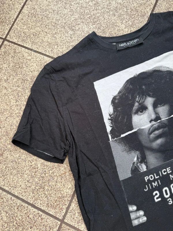 Neil Barrett Vintage print tee Jimi Morrison black dark logo graphic Size US S / EU 44-46 / 1 - 2 Thumbnail