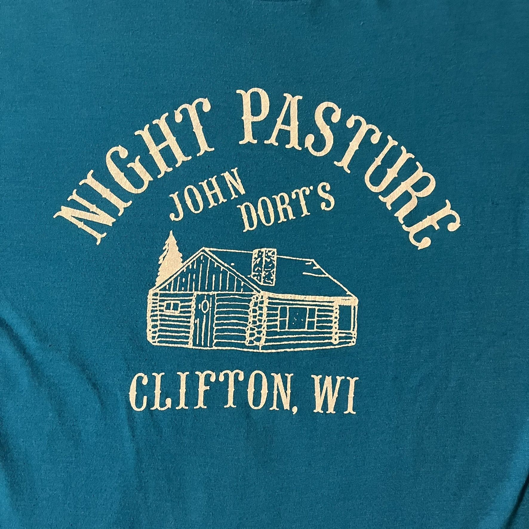 Hanes × Vintage VTG 90s John Dort’s Night Pasture Clifton, Wisconsin Tee Size US L / EU 52-54 / 3 - 3 Thumbnail