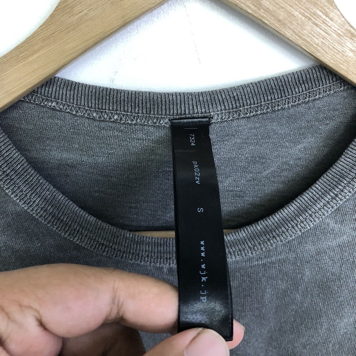 wjk WJK ASH GREY POCKET JAPAN BRAND MINIMALIST TSHIRT Size US S / EU 44-46 / 1 - 8 Thumbnail