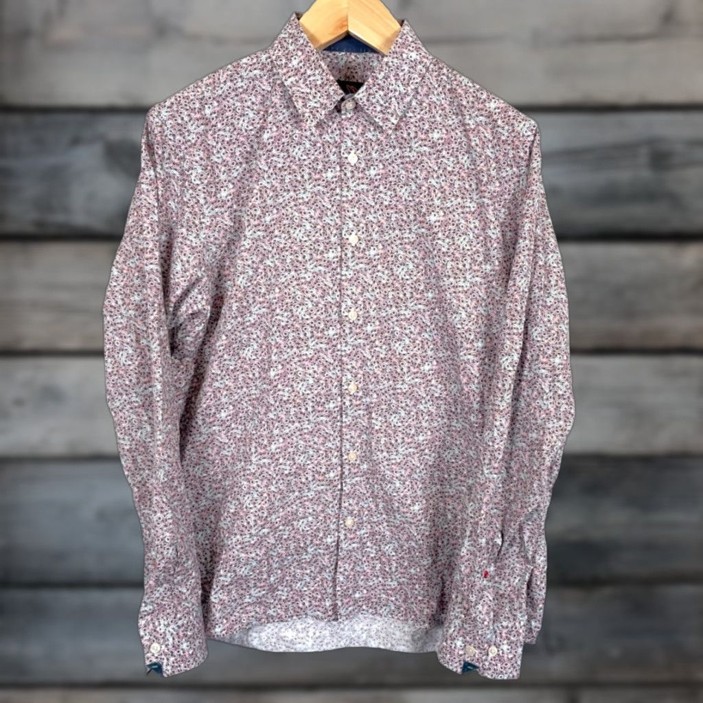Vintage John Lennon Shirt Men's Large Red Floral Pattern Long Sleeve Jeans? Size US L / EU 52-54 / 3 - 1 Thumbnail