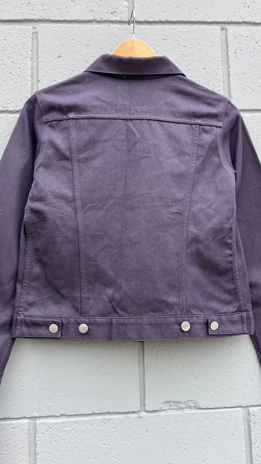 Helmut Lang Helmut Lang Seda Jacket A/W2001 Raw Slik Denim Color Purple Size US XXS / EU 40 - 14 Thumbnail