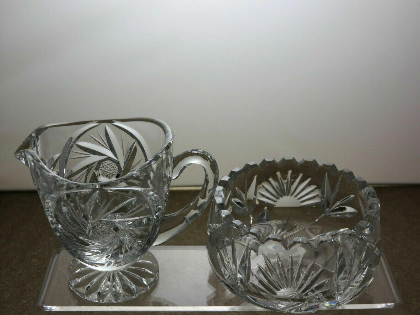Other Lead Crystal Cut Glass Cream Jug And Sugar Bowl Size ONE SIZE - 4 Thumbnail