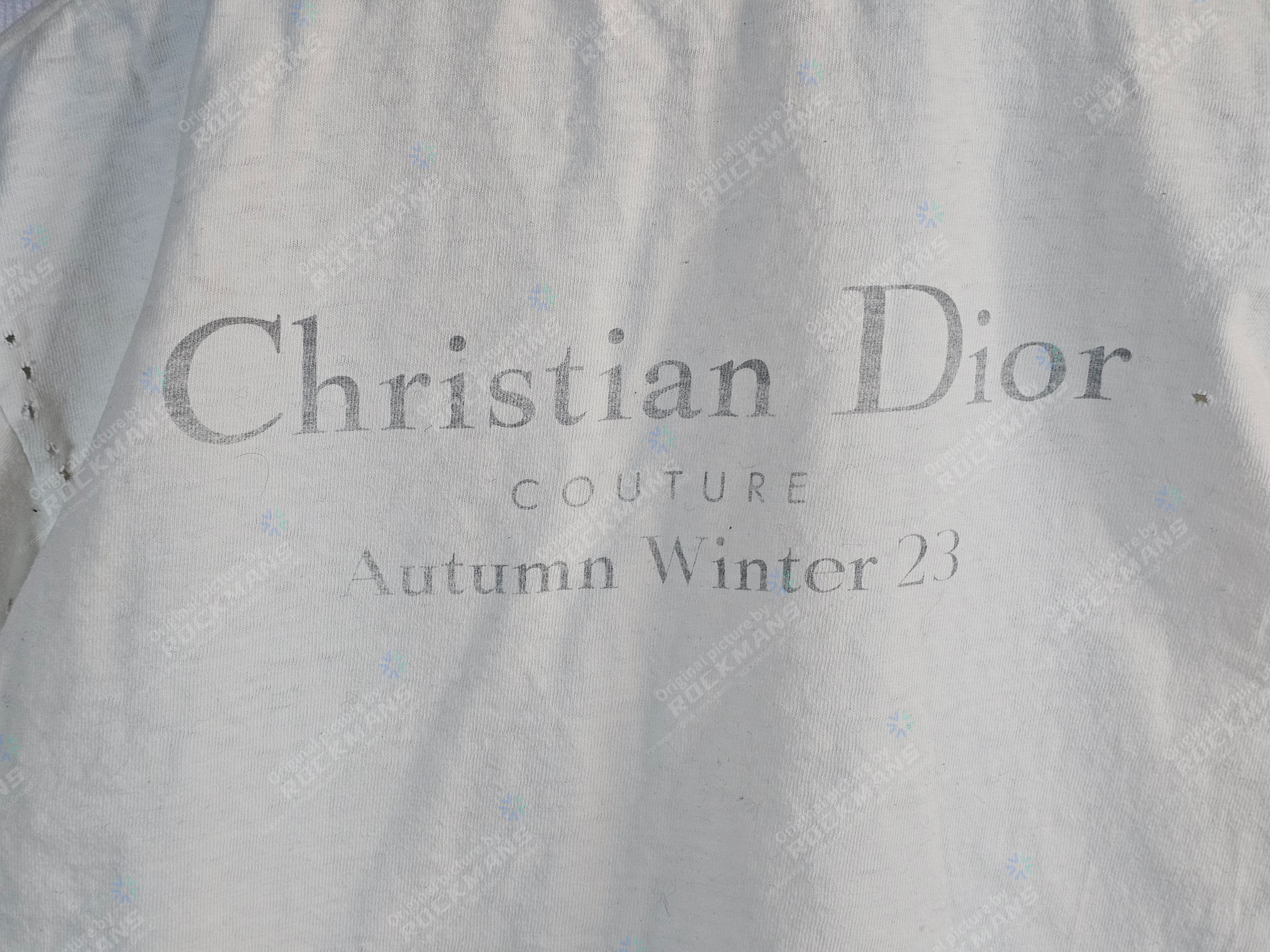 Dior DIOR FW23 Logo Print Distressed Casual OS T-Shirt Size M Size US M / EU 48-50 / 2 - 4 Thumbnail
