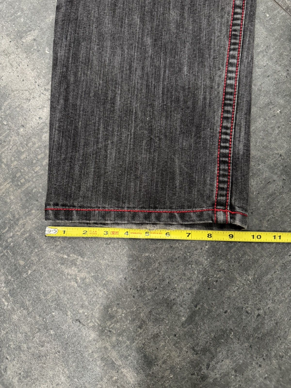 Southpole Vintage Y2K Design Lab Premium Black & Red Denim Pants 34x30 Size US 34 / EU 50 - 19 Thumbnail