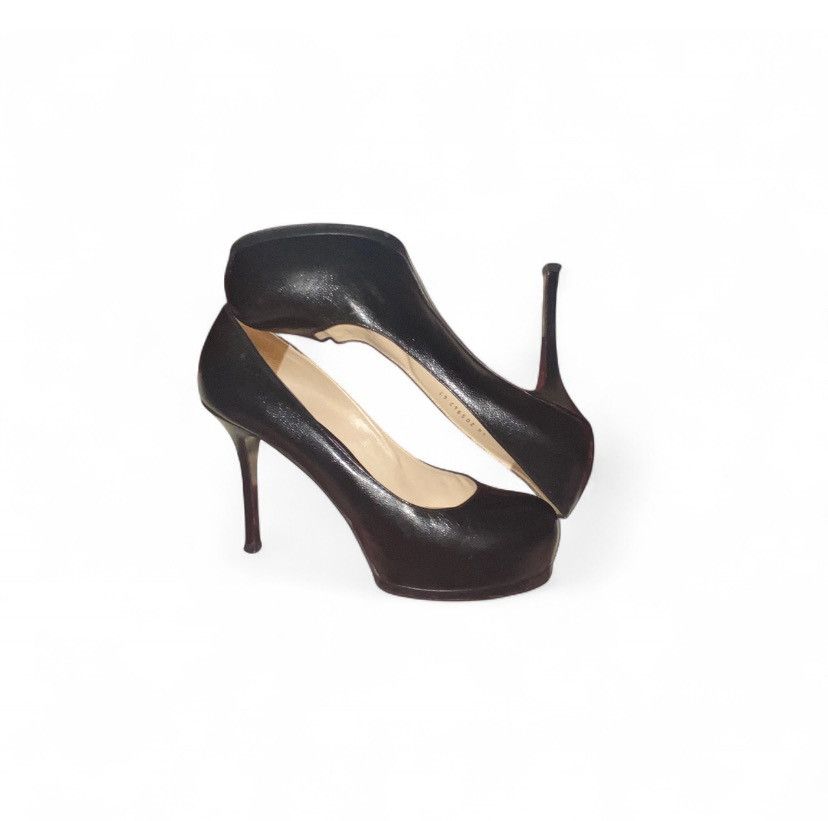 Yves Saint Laurent YSL Yves Saint Laurent Tribtoo Patent Platform Pumps Size US 10 / IT 40 - 4 Thumbnail