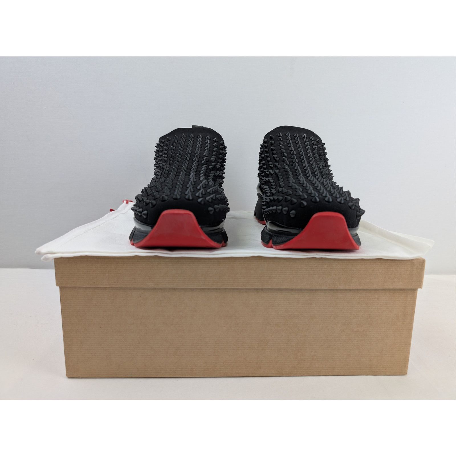 Christian Louboutin o1rshd1 Spike Sock Flat Shoe Boots Sneakers in Black Size US 12 / EU 45 - 19 Thumbnail