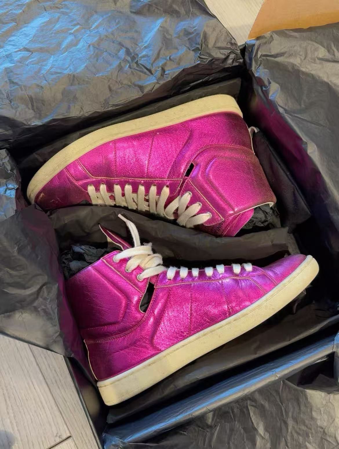 Saint Laurent Paris Saint Laurent paris SL-01 pink hi-top Size US 6.5 / IT 36.5 - 3 Thumbnail