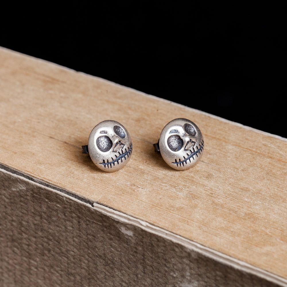 Jewelry Ghost Retro Earrings One Pairs Chrome Jewelry Size ONE SIZE - 2 Thumbnail