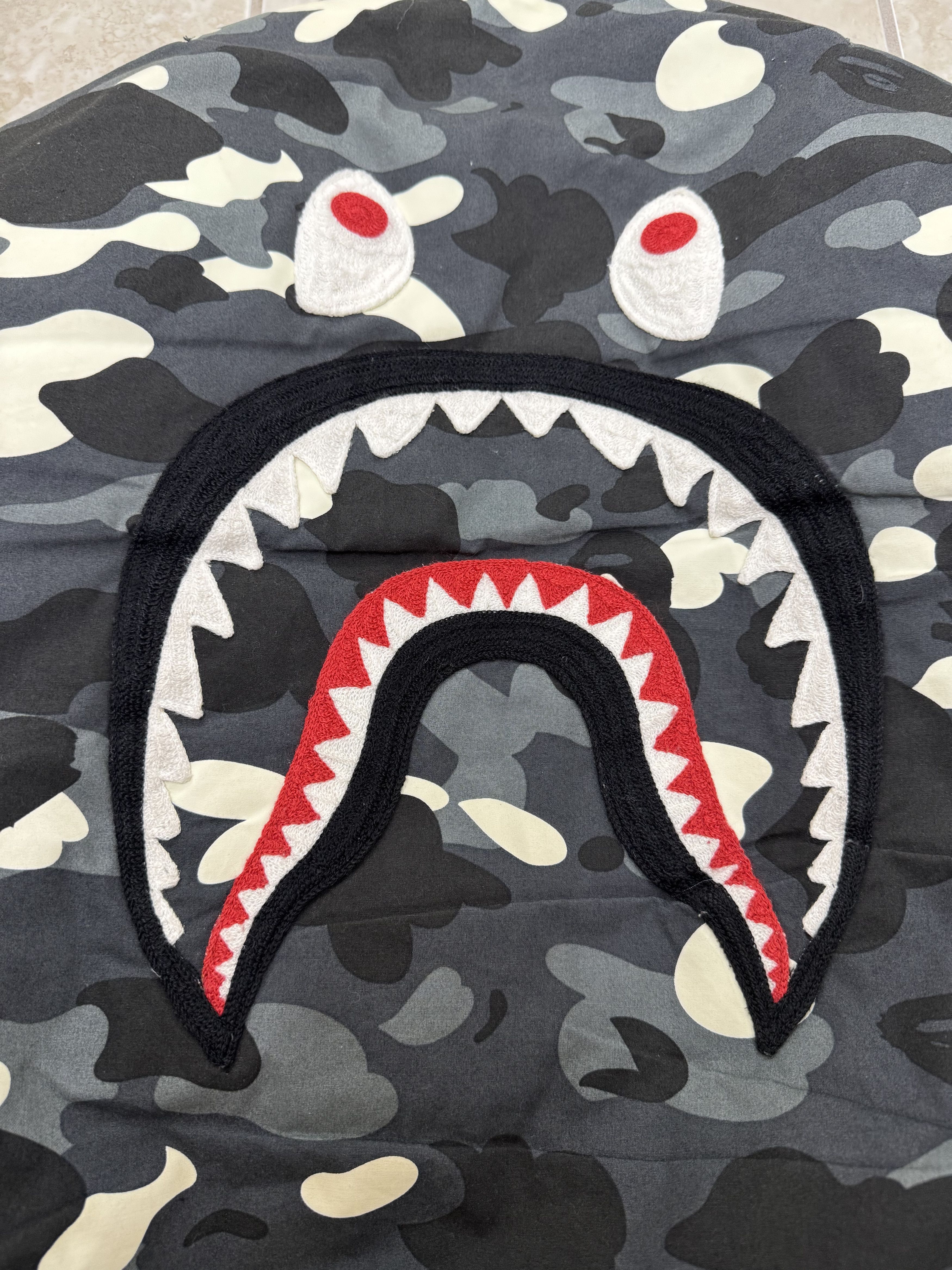 Bape Bape Grey Camo Shark Bomber Jacket Size US L / EU 52-54 / 3 - 4 Thumbnail