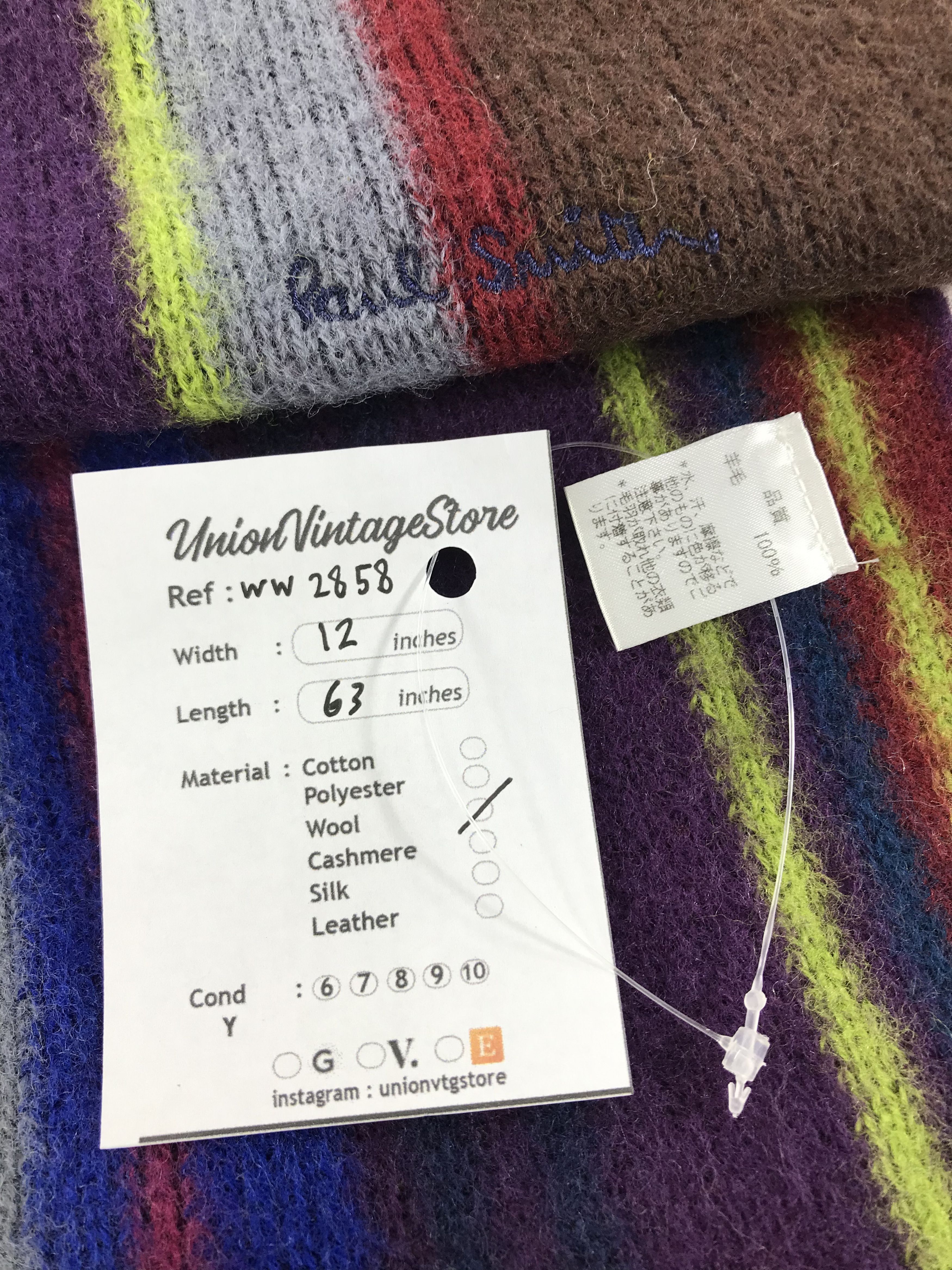 Paul Smith × Vintage Paul Smith Scarf / Muffler / Neckwear - WW2858 Size ONE SIZE - 4 Thumbnail