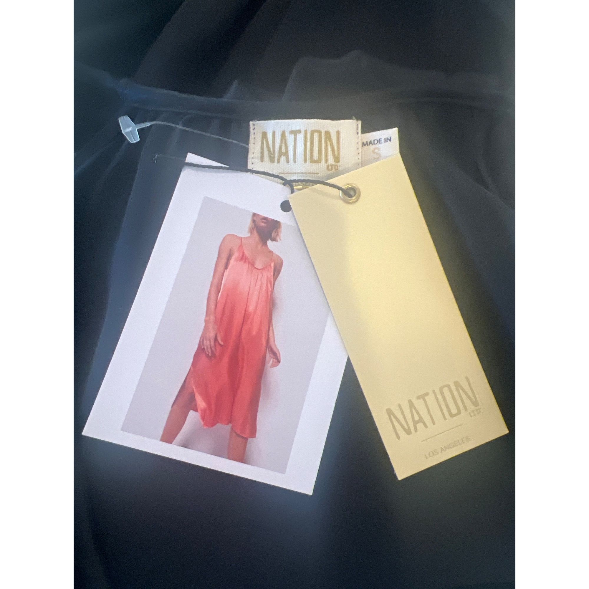 Nation LTD Nation LTD Liliana U-Neck Black Sleeveless Midi Slip Dress Size S / US 4 / IT 40 - 5 Thumbnail