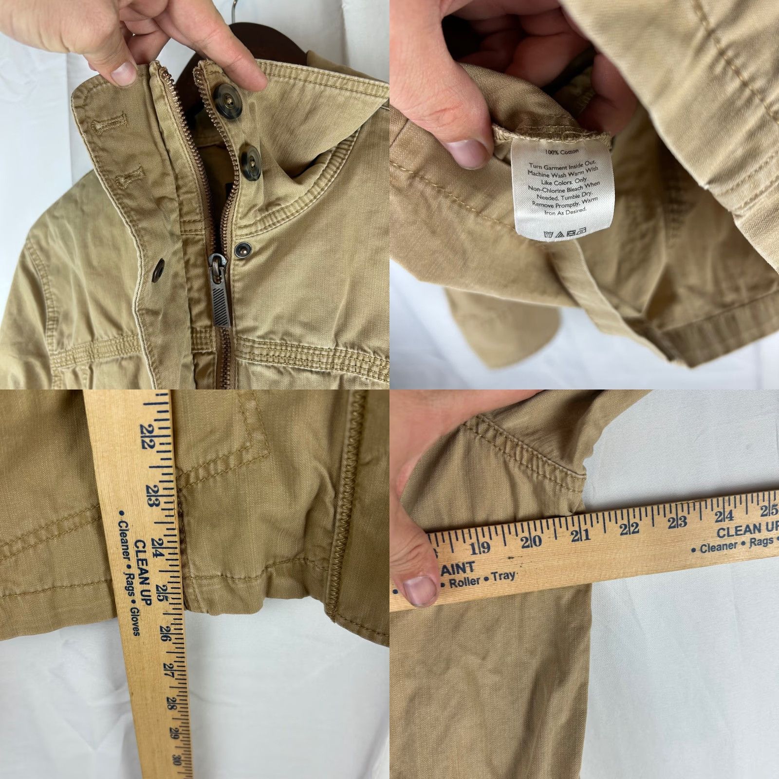 Eddie Bauer Eddie Bauer Womens Large Tan Utility Jacket Full Zip Cotton Field Casual Outdoor Size L / US 10 / IT 46 - 8 Thumbnail