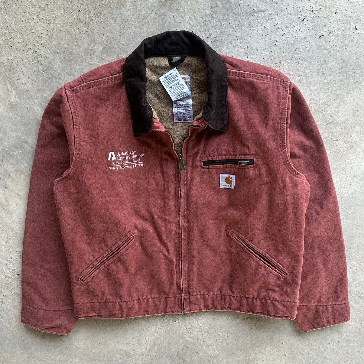 image of Crazy Vintage Y2K Carhartt Detroit Jacket Wj097 Vrs in Salmon Pink, Men's (Size Medium)