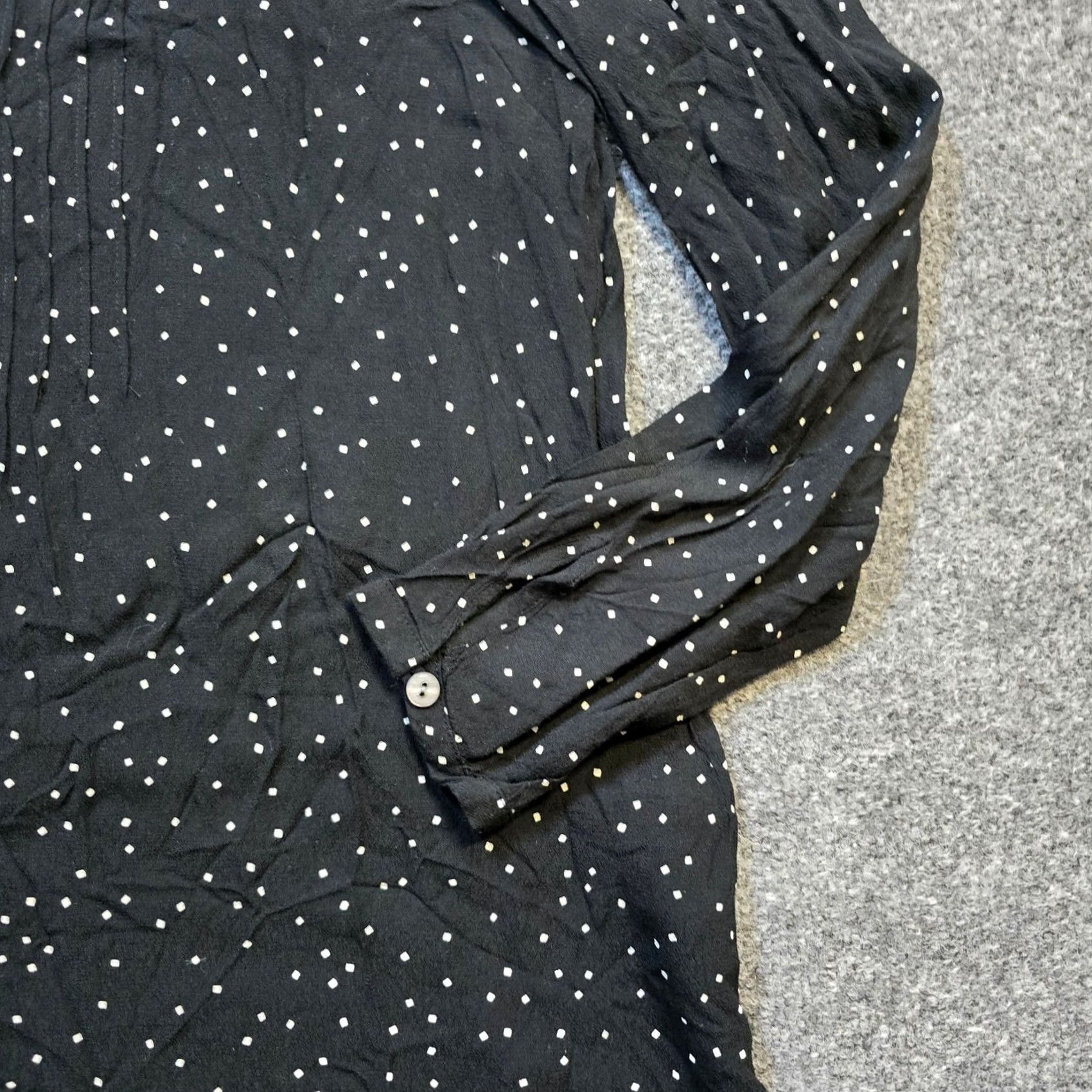 J. Jill J Jill Top Shirt Womens Small Black Button-Up Long Sleeve Flowy Casual Career Shirt Mens Womens Girls Boys Size S / US 4 / IT 40 - 4 Thumbnail