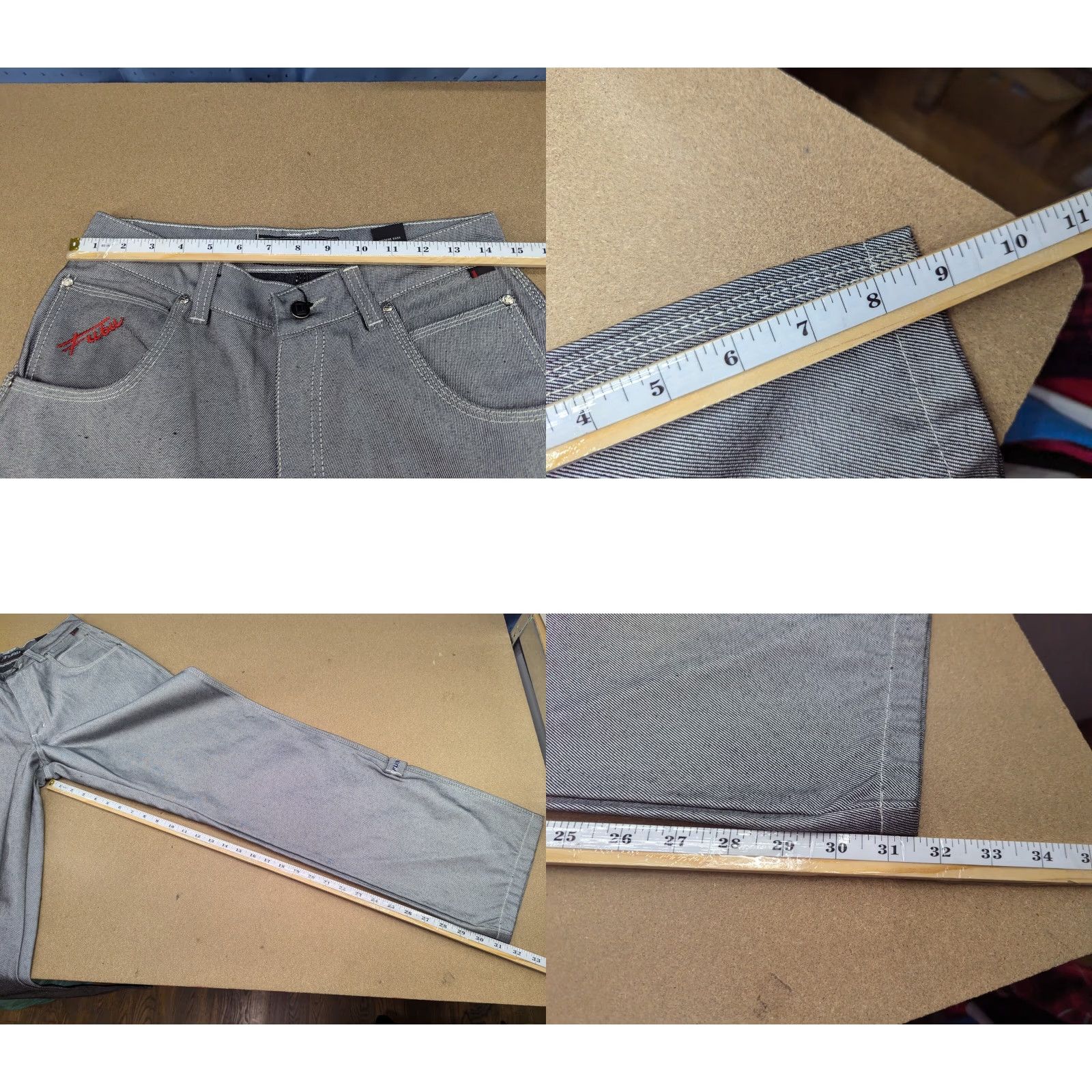 Fubu FUBU Jeans 90s Gray Baggy Hip-Hop 30 Regular Denim Cotton Vintage Men Jeans 90s Theme Inseam 31.5 in Mens Size US 30 / EU 46 - 8 Thumbnail