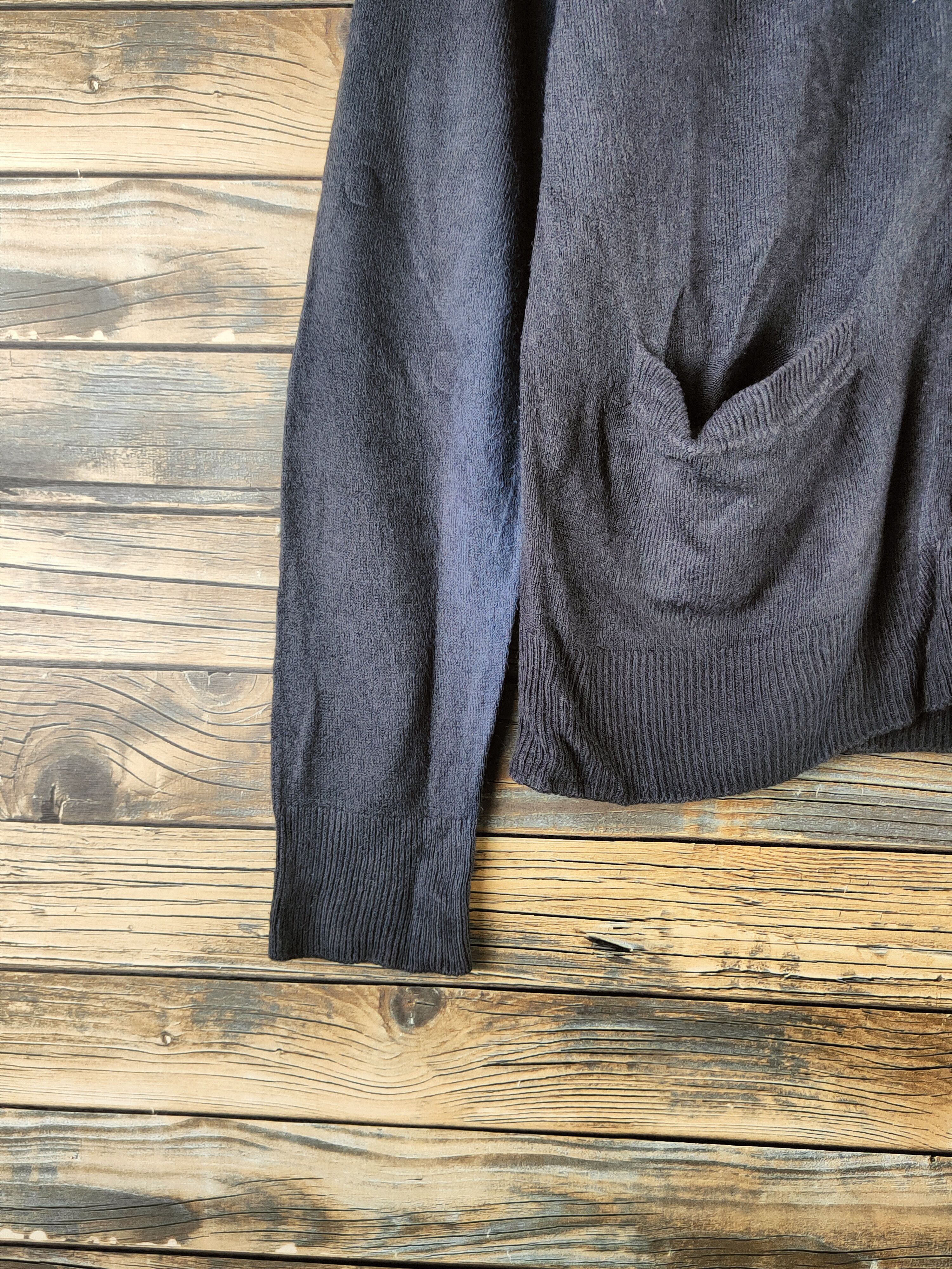 Japanese Brand DL Jill Blaze Dark Gray Knitwear Cardigan #46-948 Size L / US 10 / IT 46 - 4 Thumbnail