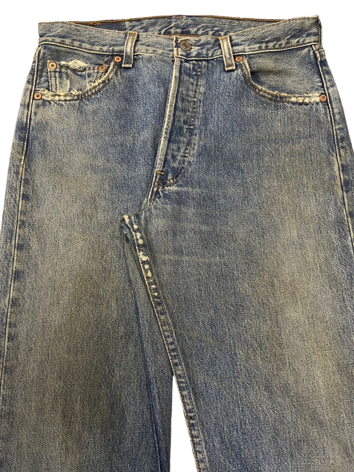Levi's Vintage 90s Levis 501 Blue Wash Classic Style Jeans Size US 30 / EU 46 - 4 Thumbnail