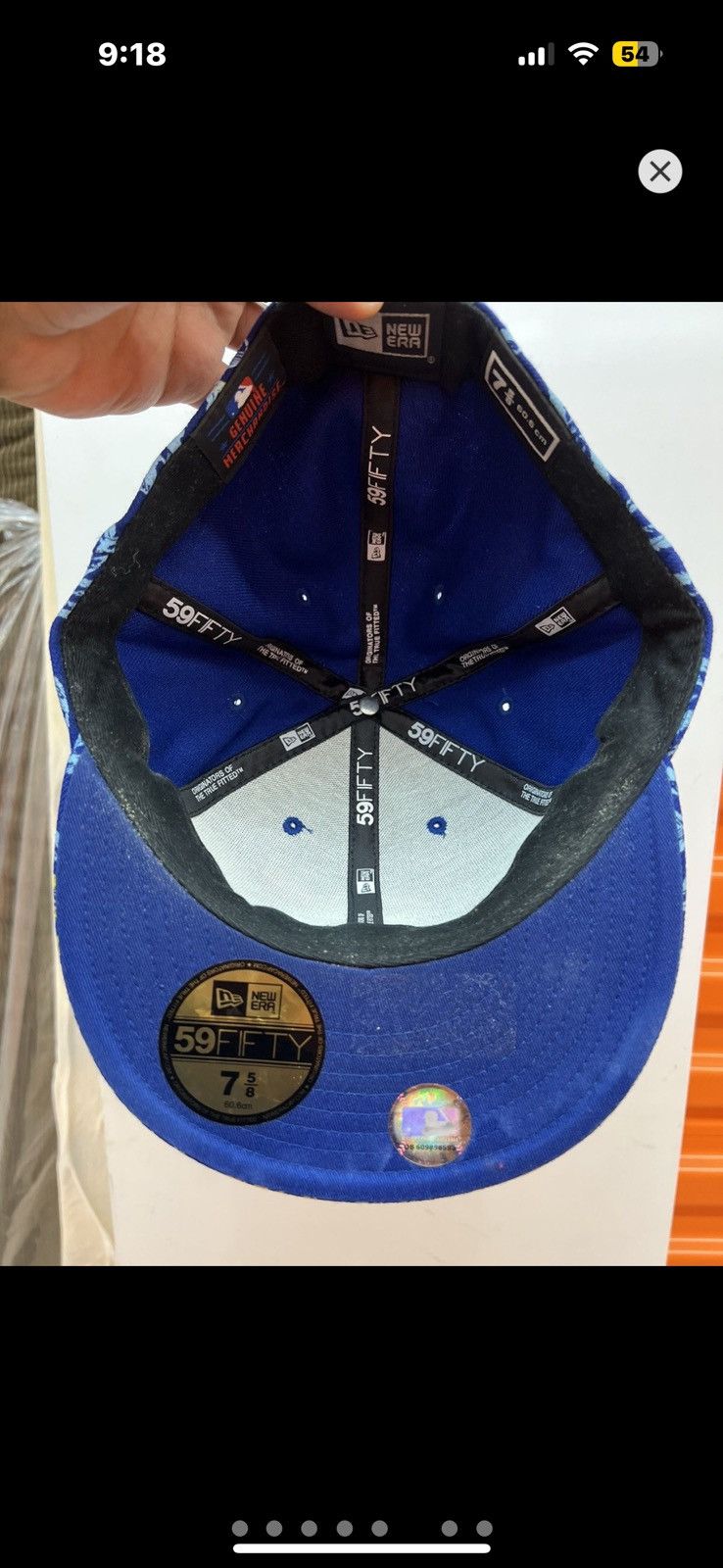 New Era ***FINAL DROP***RARE 00s TORONTO BLUE JAYS AOP FITTED 75/8 Size ONE SIZE - 6 Thumbnail