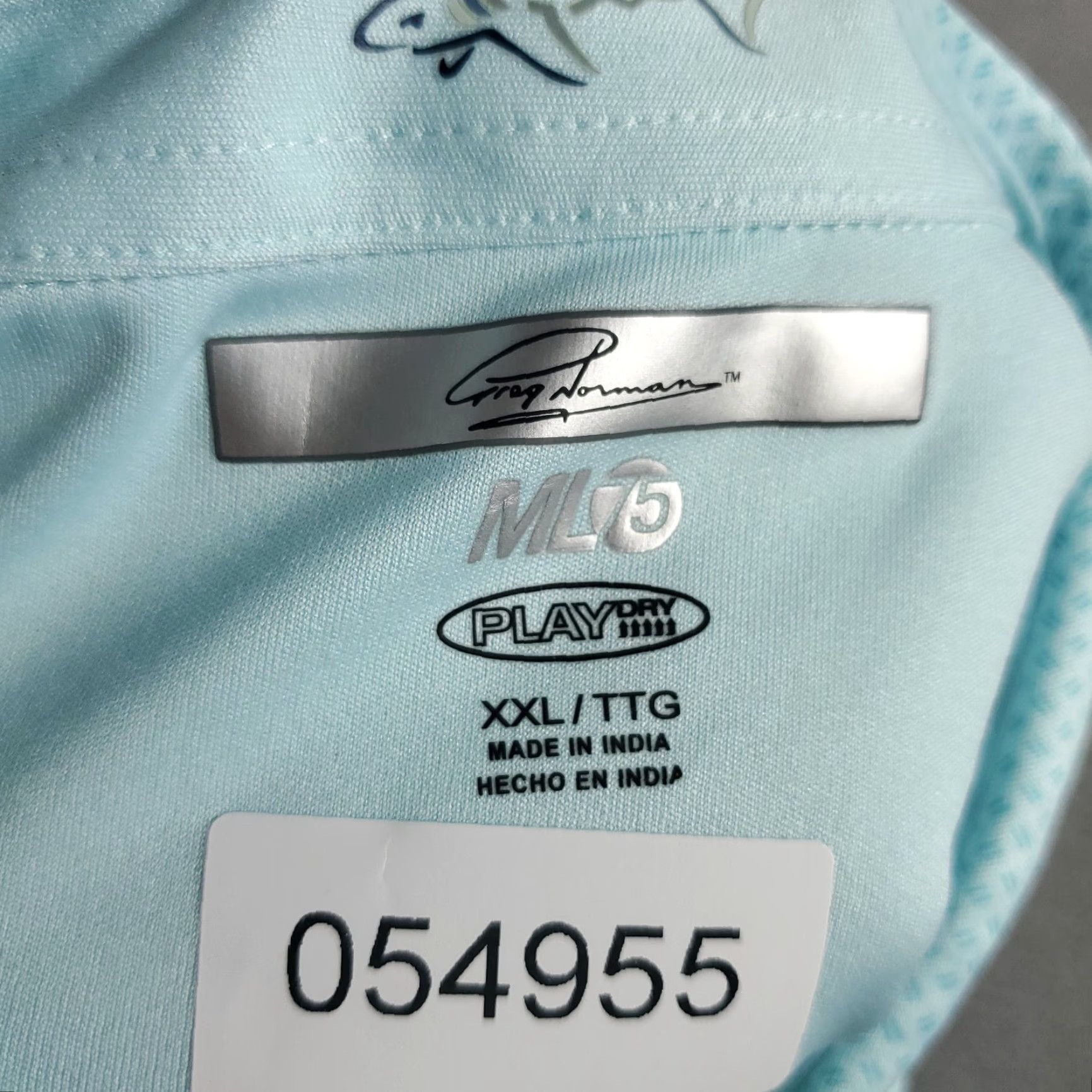 Vintage Greg Norman Polo Shirt Mens 2XL Blue Geometric Golf Casual Short Sleeve Polo Shirt Size US XXL / EU 58 / 5 - 6 Thumbnail