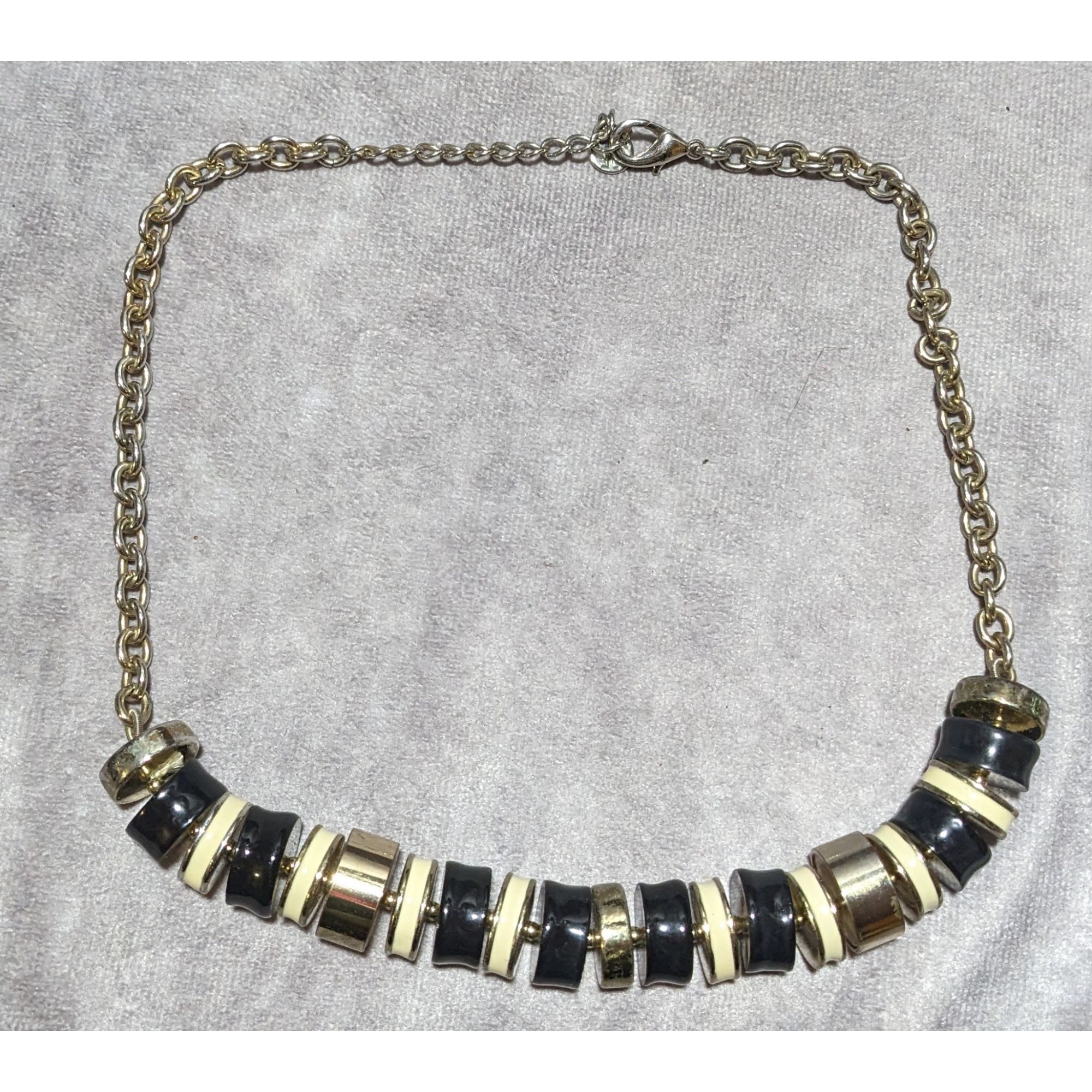 Talbots Talbots Round Metal And Enamel Link Necklace Size ONE SIZE - 7 Thumbnail
