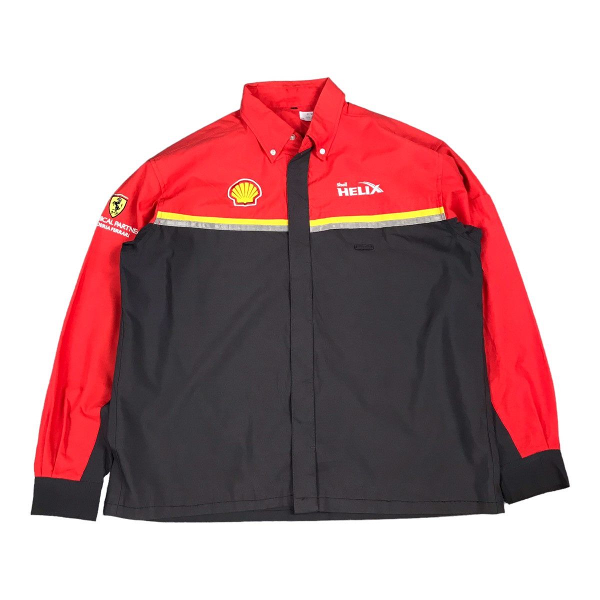 Gear for Sports SHELL HELIX OIL BRAND RACING UNIFORM JAPAN BUTTON UP SHIRT Size US L / EU 52-54 / 3 - 1 Thumbnail
