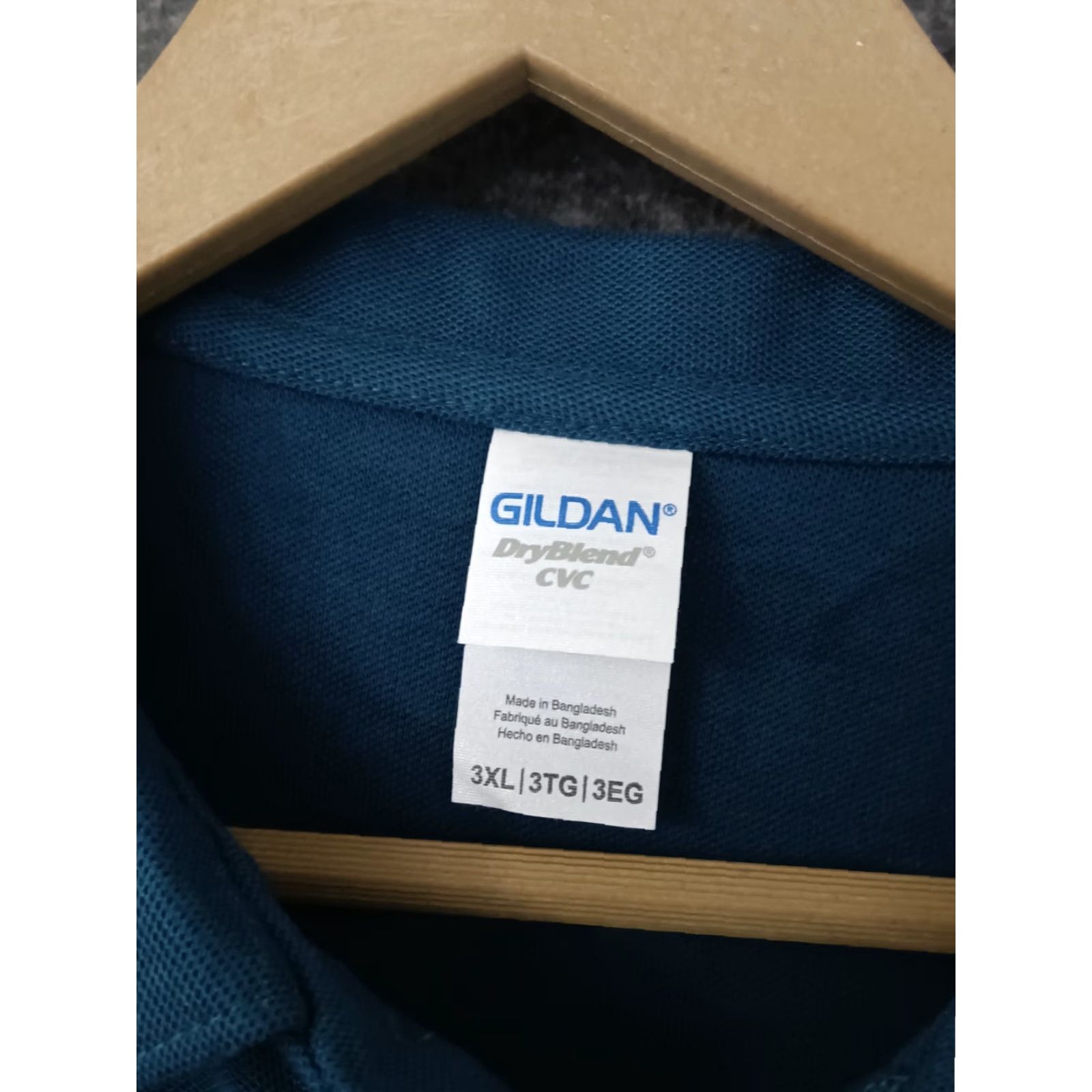 Gildan Gildan Polo Shirt Jersey Blue 3XL Men Short Sleeve Dryblend Collared Button-Down Casual Golf Classic Midweight Regular Fit Size US XXL / EU 58 / 5 - 6 Thumbnail