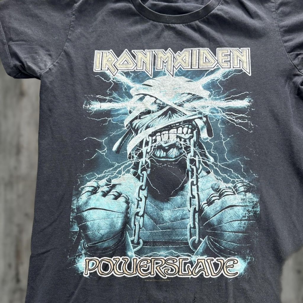 Vintage VINTAGE Iron Maiden Powerslave Shirt Mens Medium Black Eddie Graphic Rock Band Tee Size US M / EU 48-50 / 2 - 1 Thumbnail