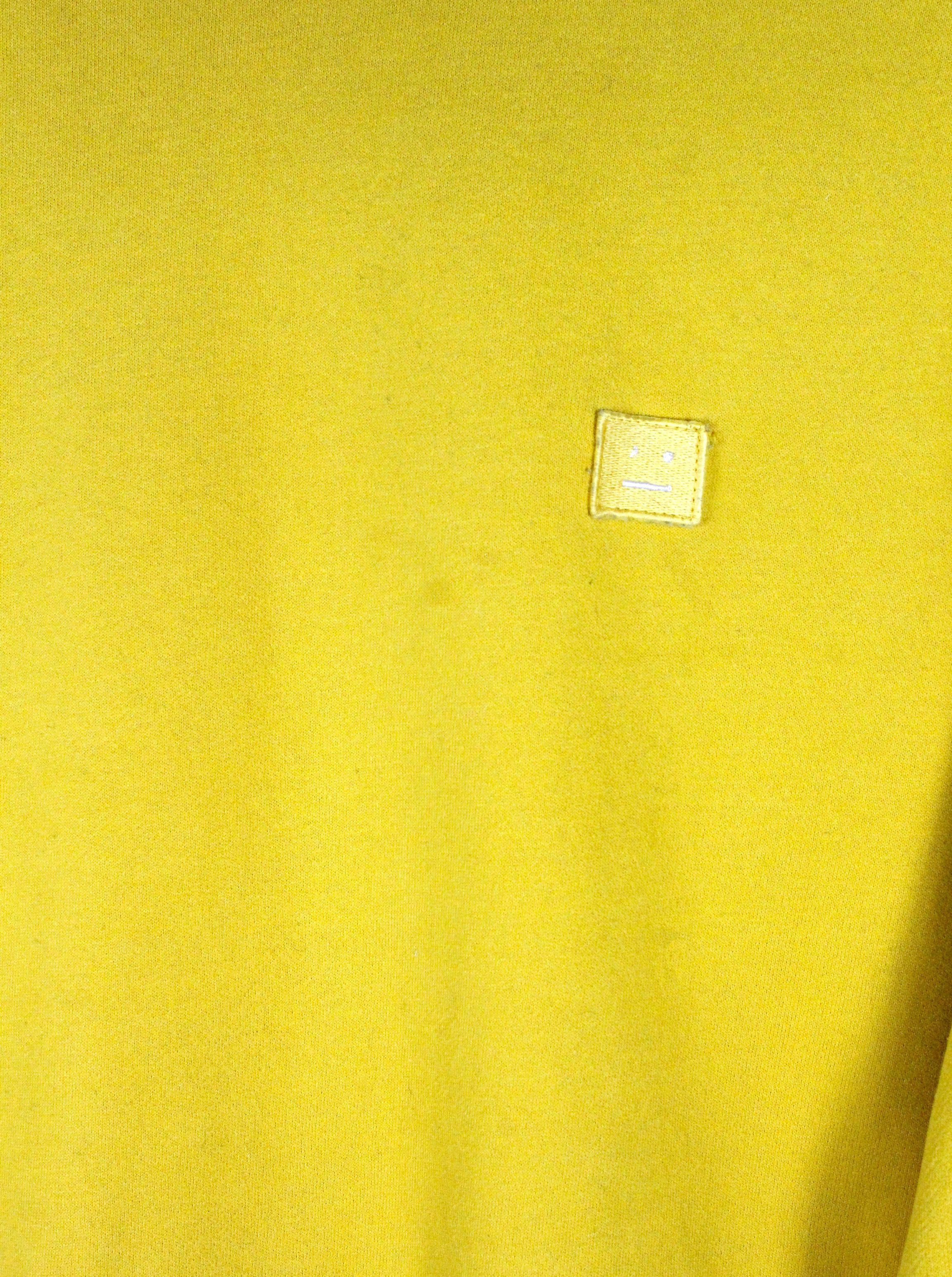 Acne Studios Womens Acne Studios Face Logo Yellow Sweatshirt Size S / US 4 / IT 40 - 3 Thumbnail