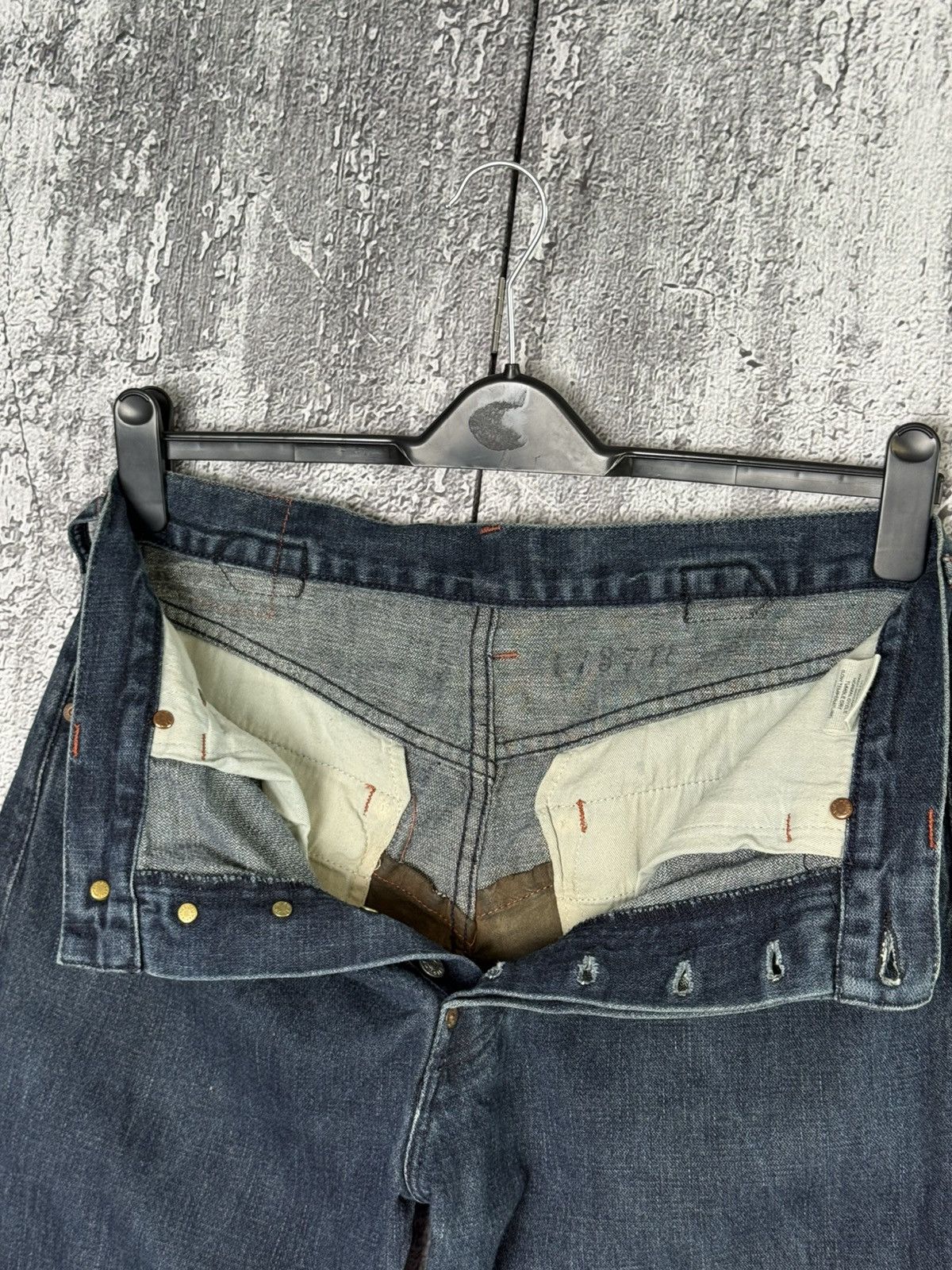 Evisu Vintage Evisu Leather Daicock Cinch Back Logo Denim Pants Size US 32 / EU 48 - 19 Thumbnail